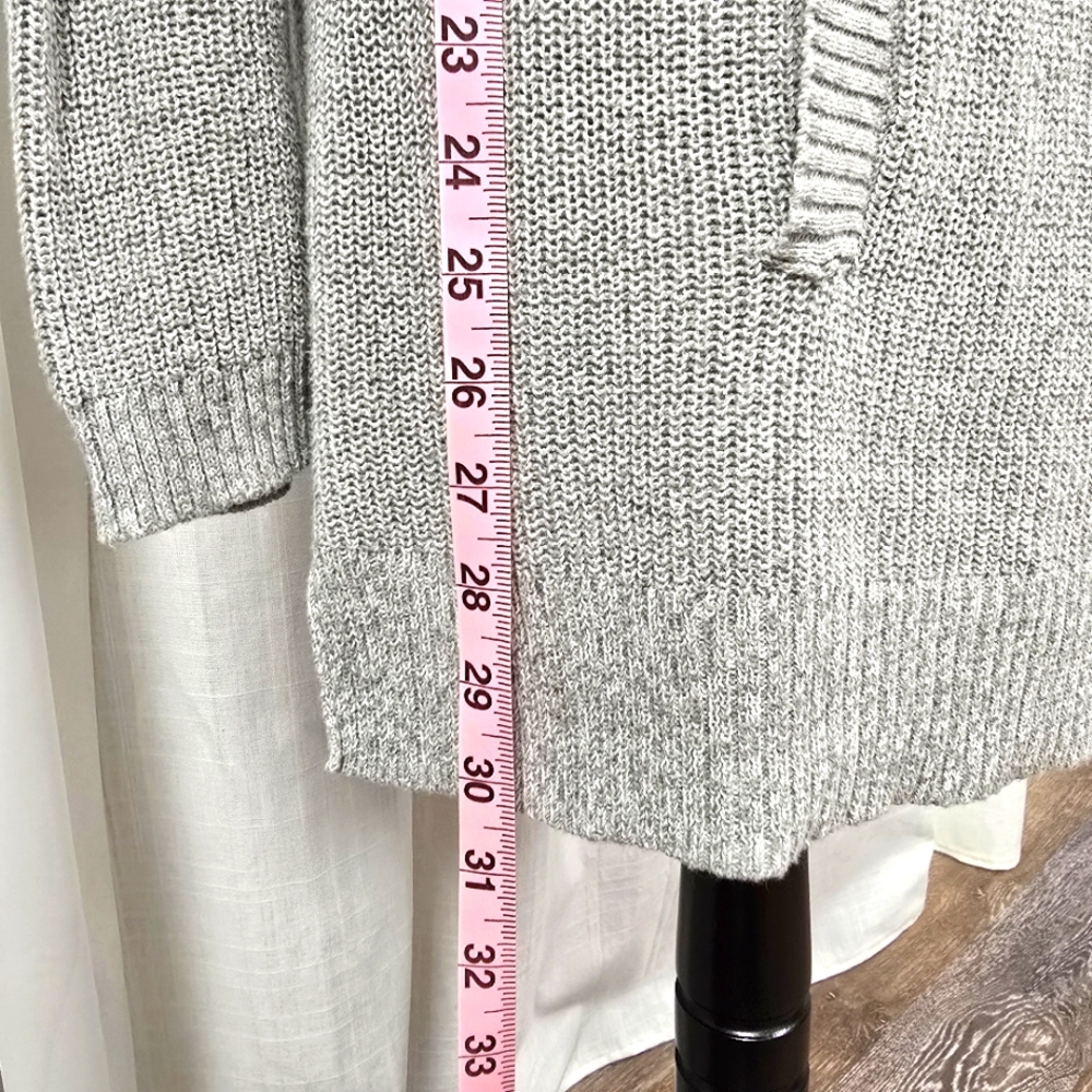 2/$30 Daisy Fuentes Grey Cable Knit Sweater Dress Size L - Picture 4 of 11